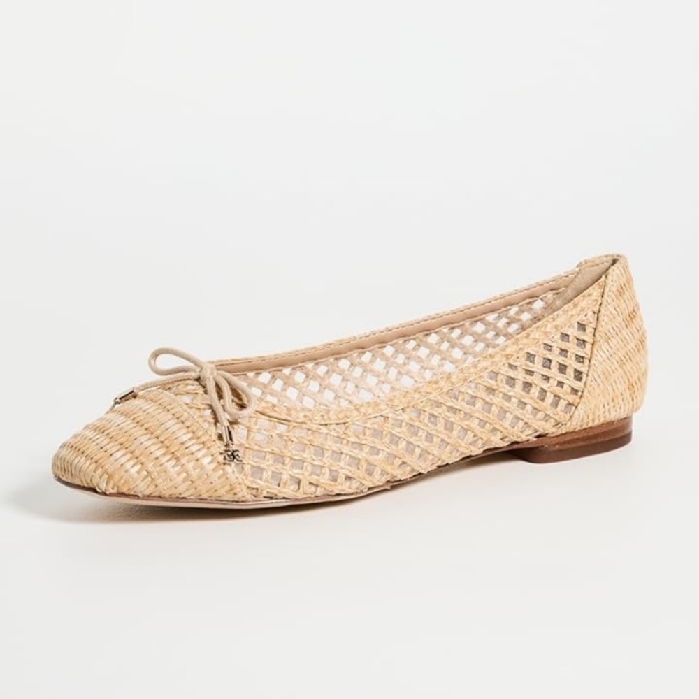Sam Edelman Beige Woven Flats